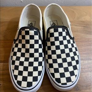 Vans checkerboard slip ons